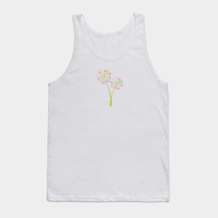 Colorful abstract heart dandelion Tank Top